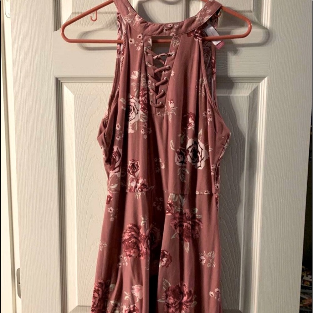 Pink floral dress